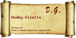 Deáky Gizella névjegykártya