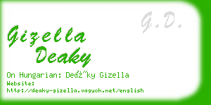 gizella deaky business card
